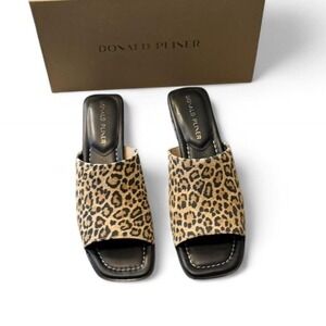 Donald Pliner Leopard Print "Clodie" Slide Sandals